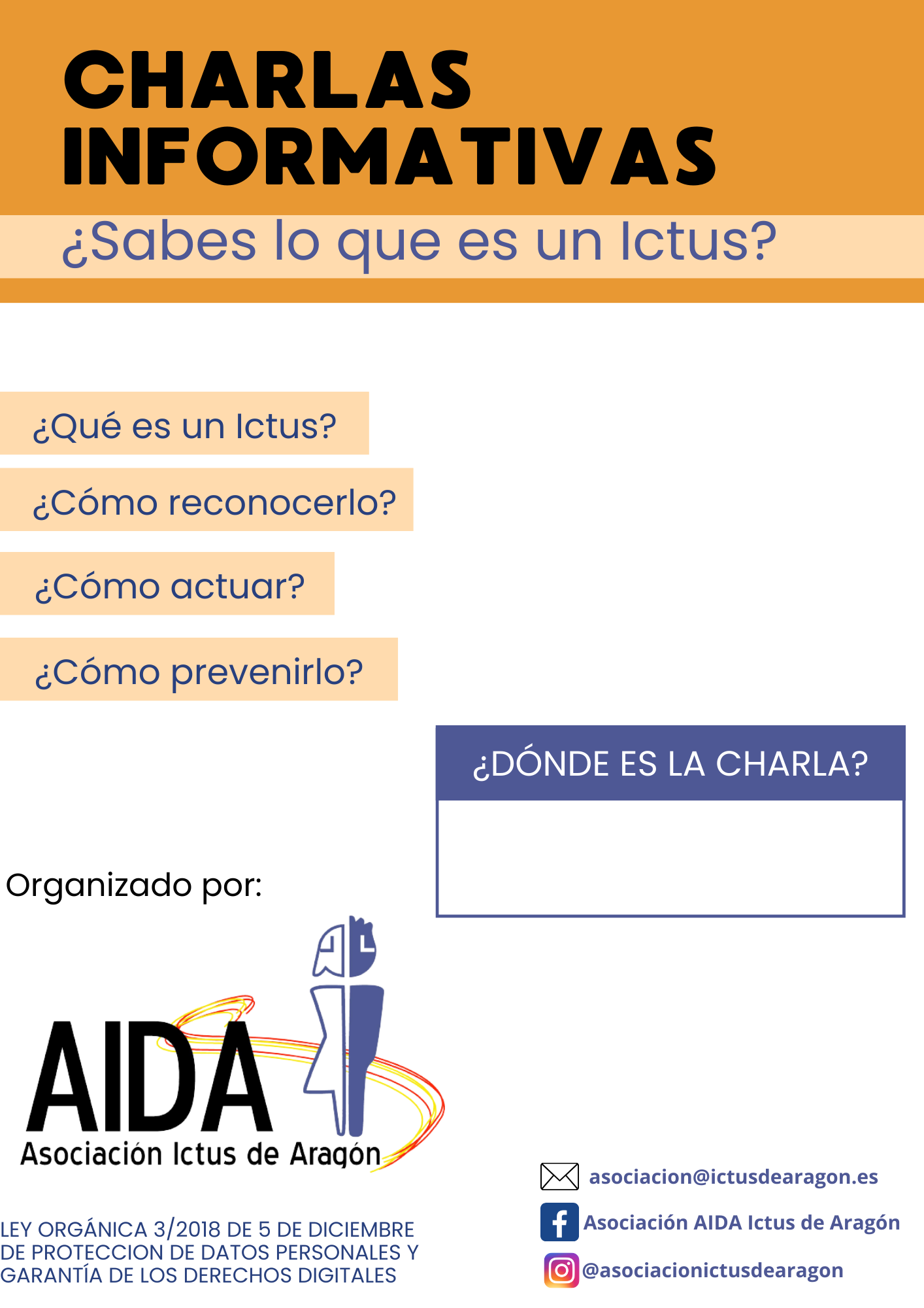 CARTEL CHARLAS INFORMATIVAS DE AIDA